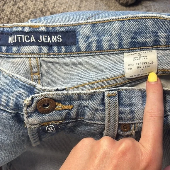 VINTAGE Women’s Náutica Denim Jeans Capris Cropped Vintage size 12 - Picture 5 of 5